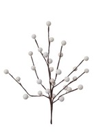 Decoris White Berries 26cm