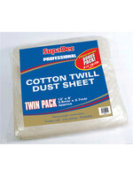 SupaDec Pro Cotton Twill Dust Sheets Twin Pack 12' x 9' (3.6m x 2.7m)
