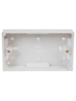 Pro-Elec Surface Mount Pattress Box 2 Gang 25mm Deep