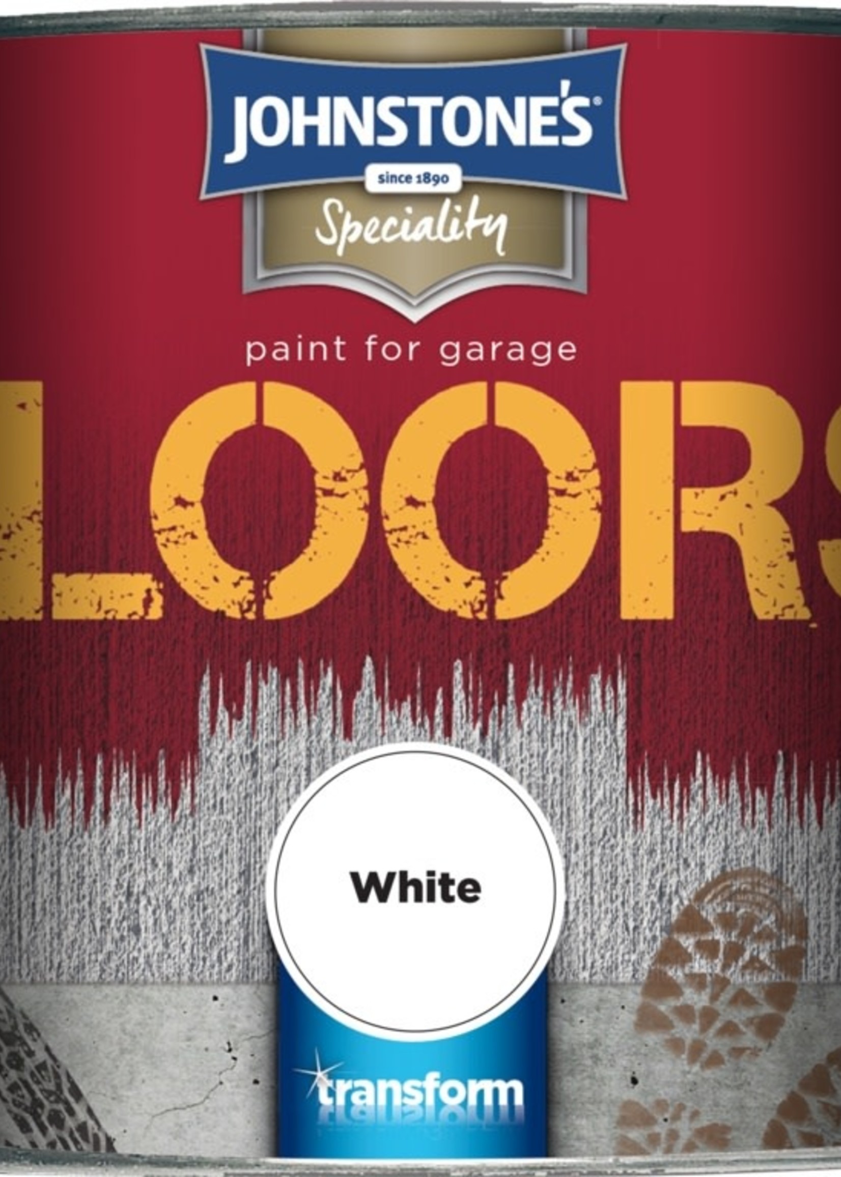 Johnstone's Garage Floor Paint semi gloss 2.5L White