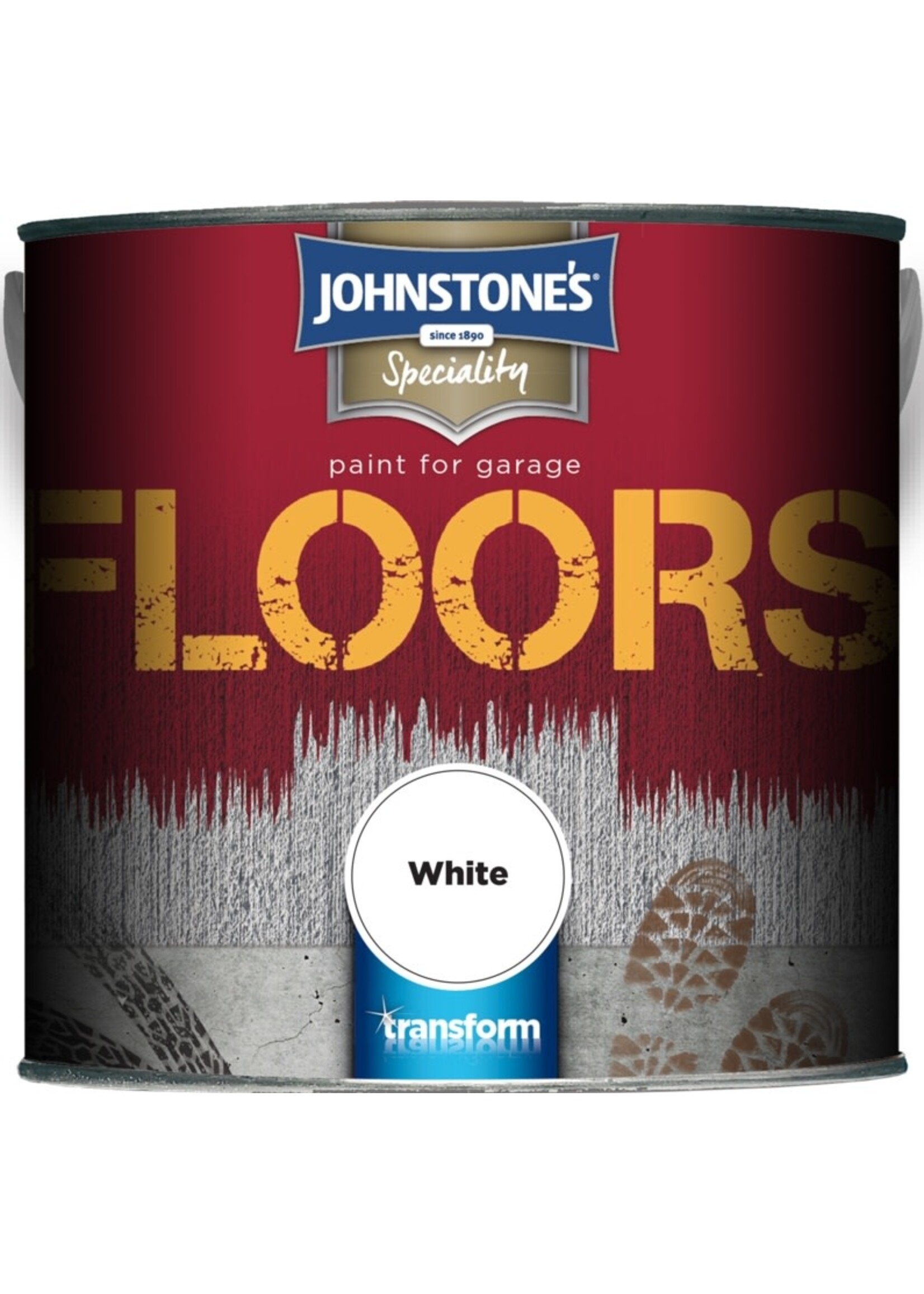 Johnstone's Garage Floor Paint semi gloss 2.5L White