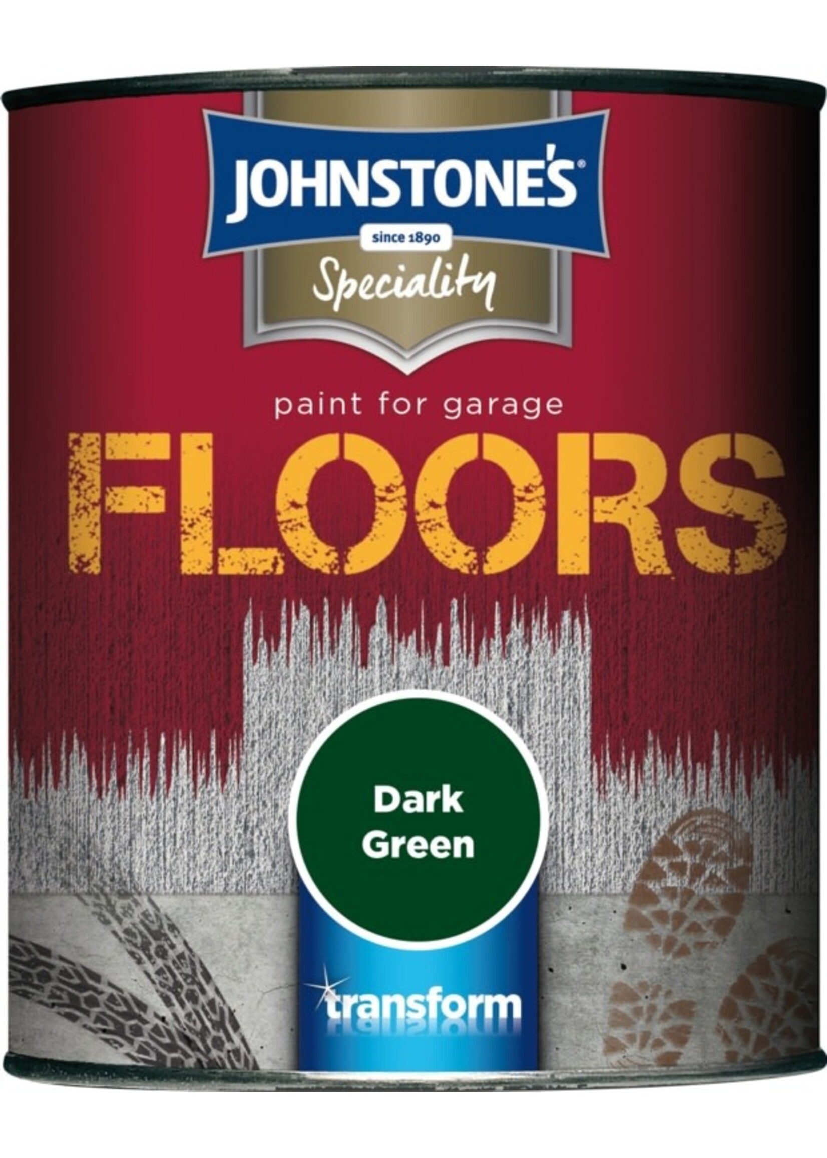 Johnstone's Garage Floor Paint semi gloss 750ml Dark green