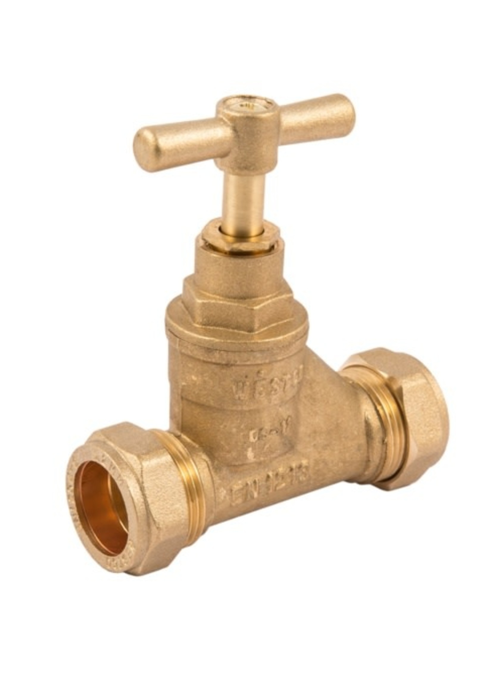 Securplumb Compression Stop Cock 15mm Brass