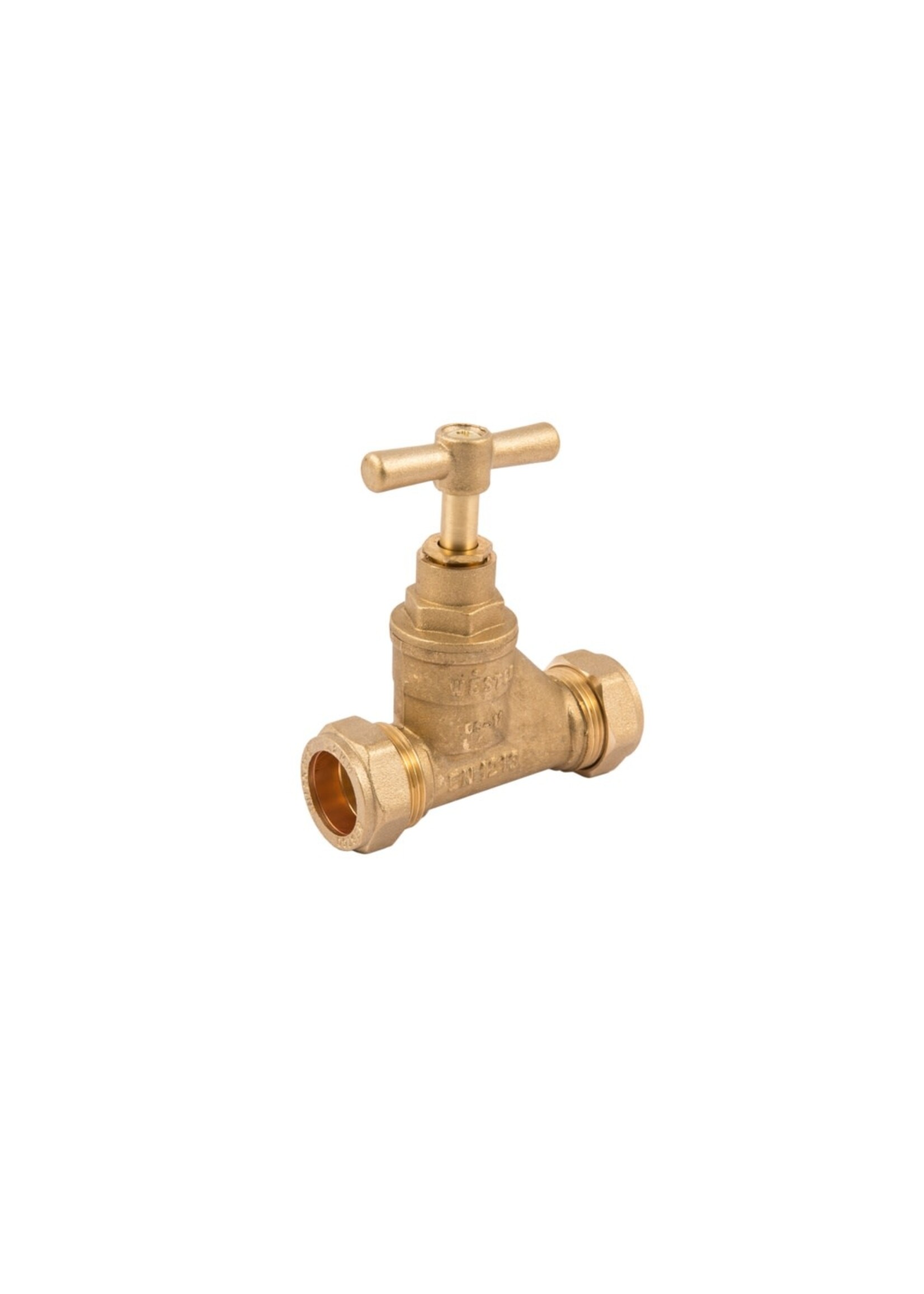Securplumb Compression Stop Cock 15mm Brass