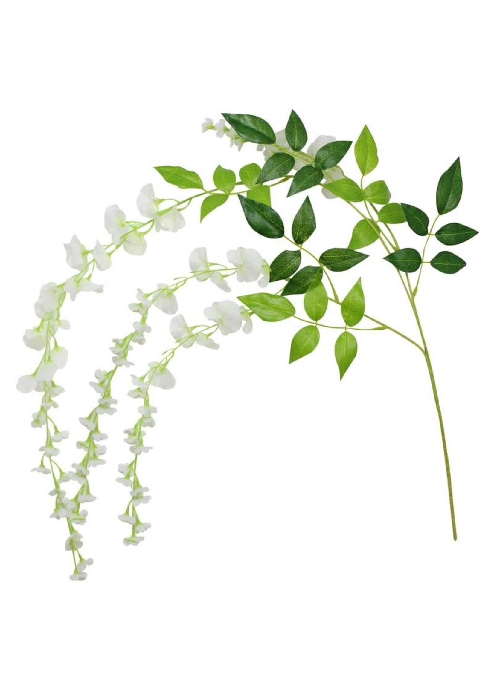 Ginger Ray White Artificial Wisteria Branches 3 pack
