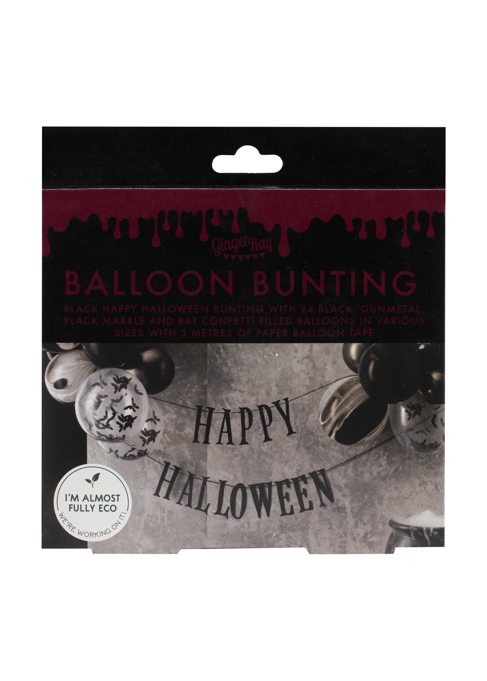 Ginger Ray Happy Halloween Bunting with Balloons