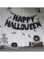 Ginger Ray Happy Halloween Balloon Bunting with Hanging Bats and Cobwebs