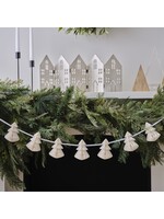Ginger Ray Cream Honeycomb Christmas Decorations Bunting 2m