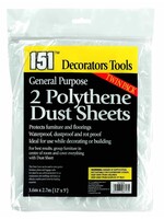 151 Polythene Dust Sheet 3.6m x 2.7m 2 Pack