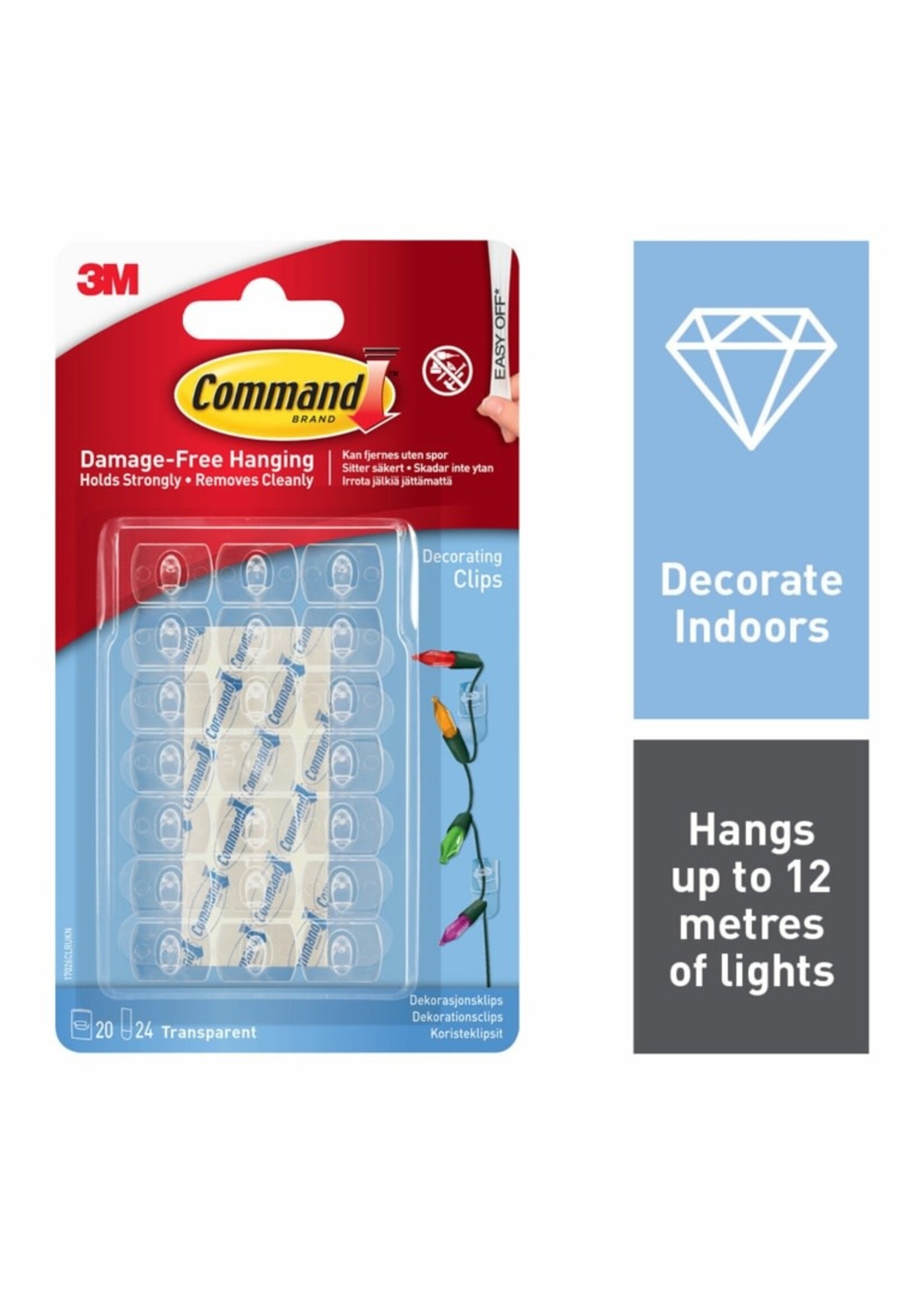 3M - Command Command Decorating Clips Clear