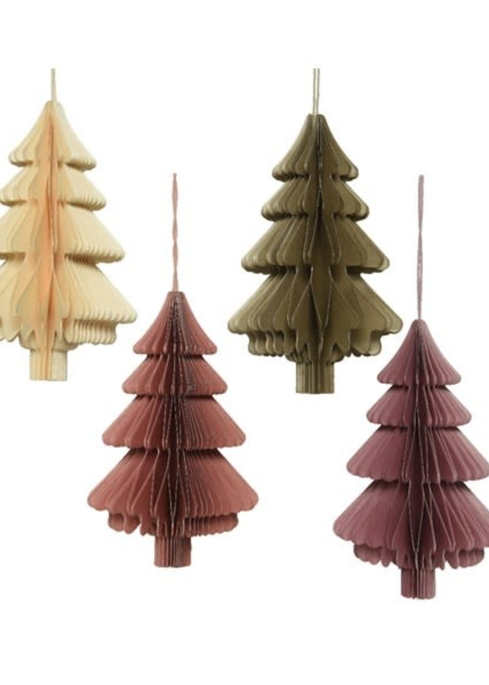 Decoris Honeycomb Paper Christmas Tree 15cm (4 Colours, price is for one)