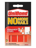 Unibond (henkel) UniBond No More Nails Permanent Strips 19mm x 5cm (10 Strips)