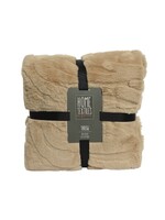 Decoris Beige Soft Fur Throw 130x150cm