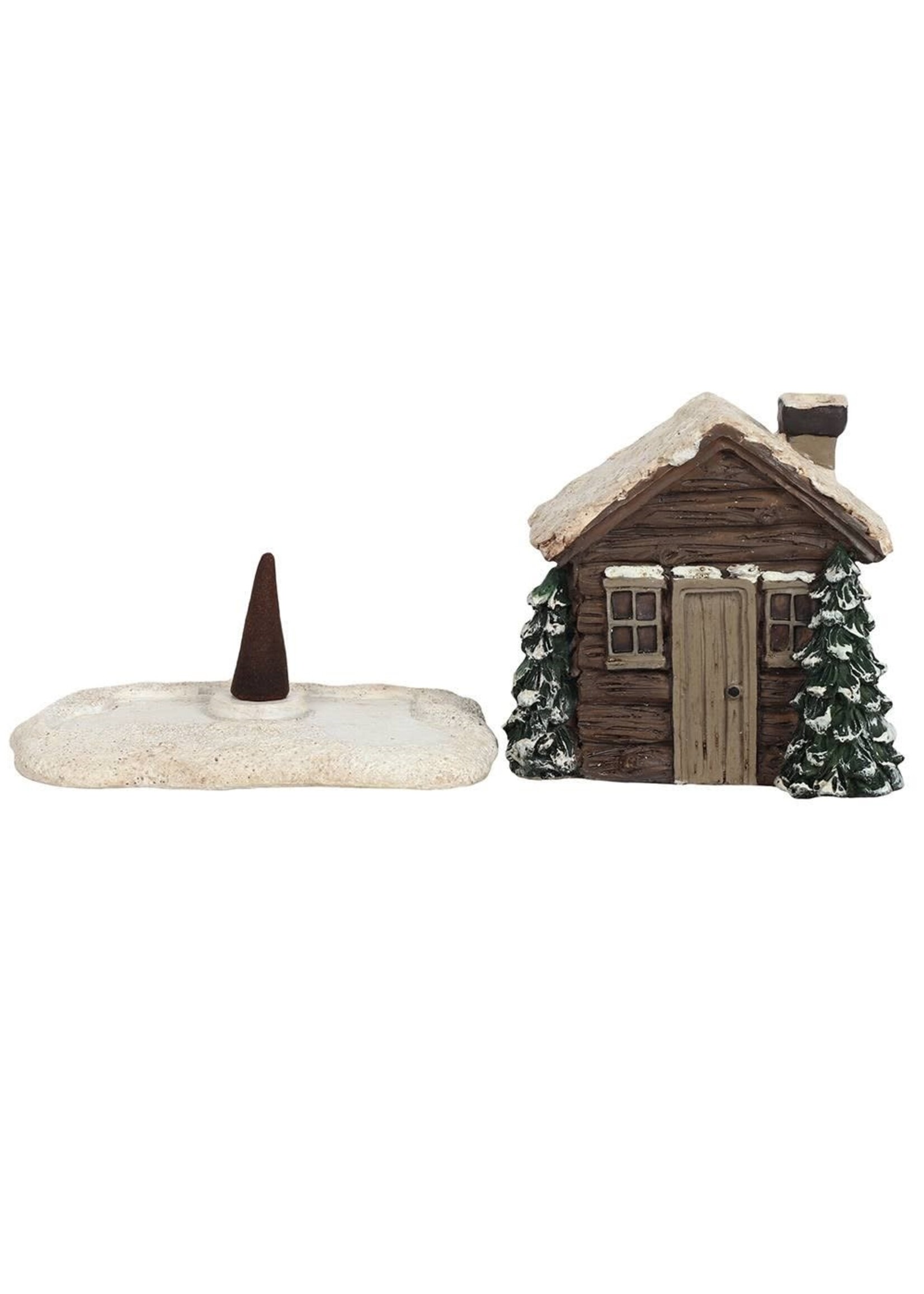 Something Different Christmas Log Cabin Incense Cone Burner