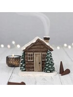 Something Different Christmas Log Cabin Incense Cone Burner