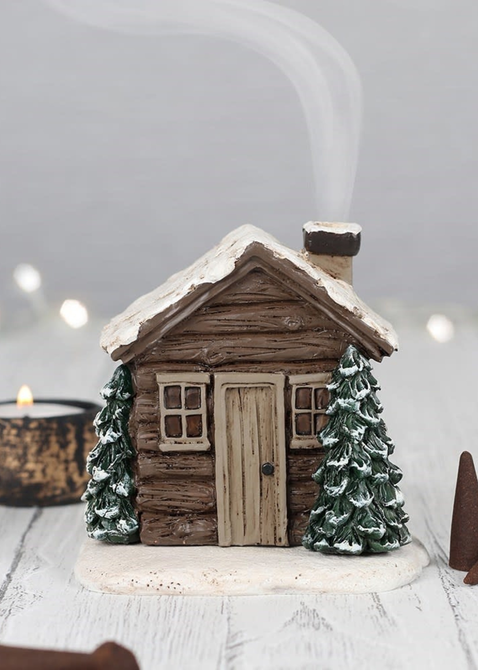 Something Different Christmas Log Cabin Incense Cone Burner