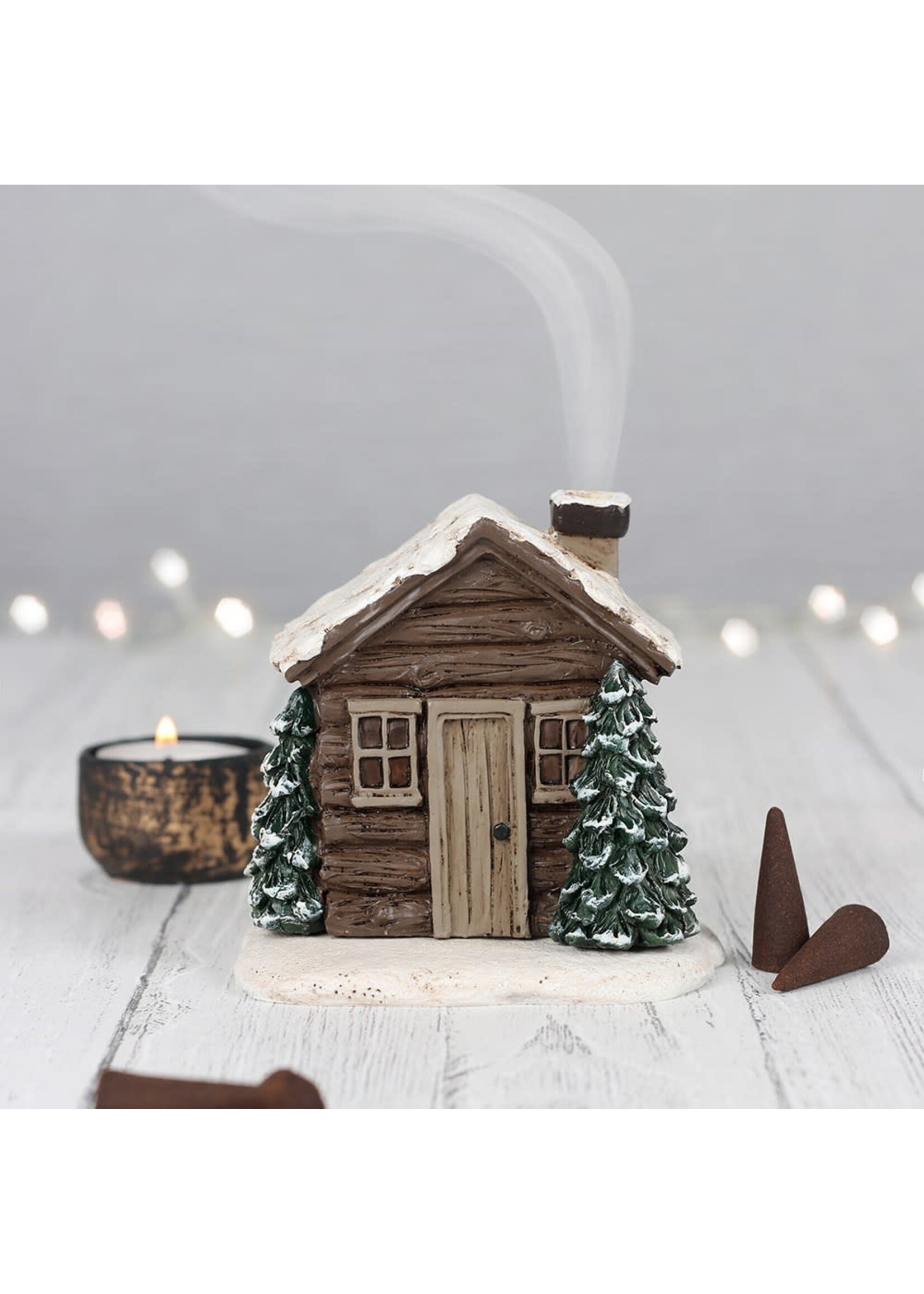 Something Different Christmas Log Cabin Incense Cone Burner