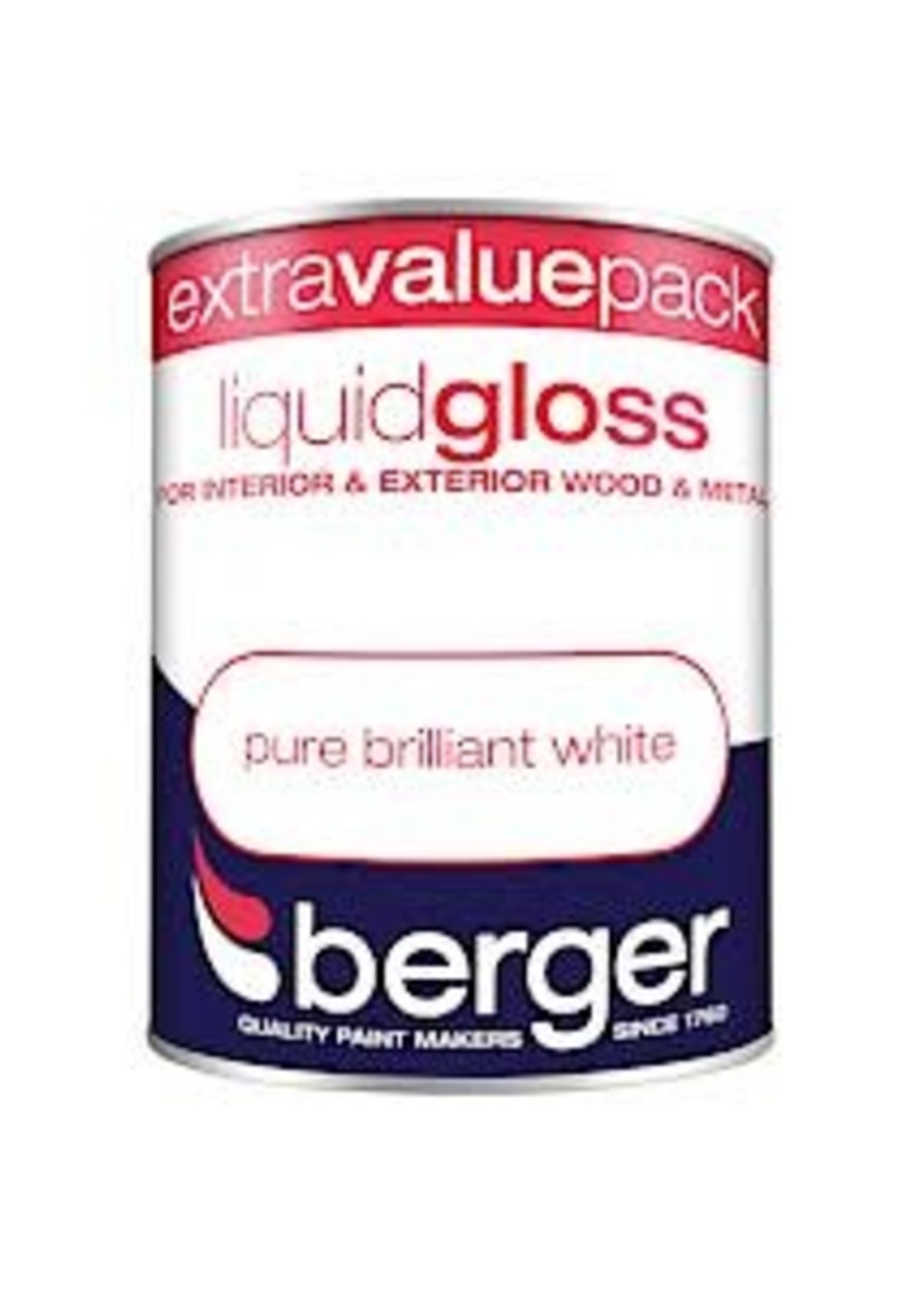 Crown Berger Gloss PBW  (Pure Brilliant White)