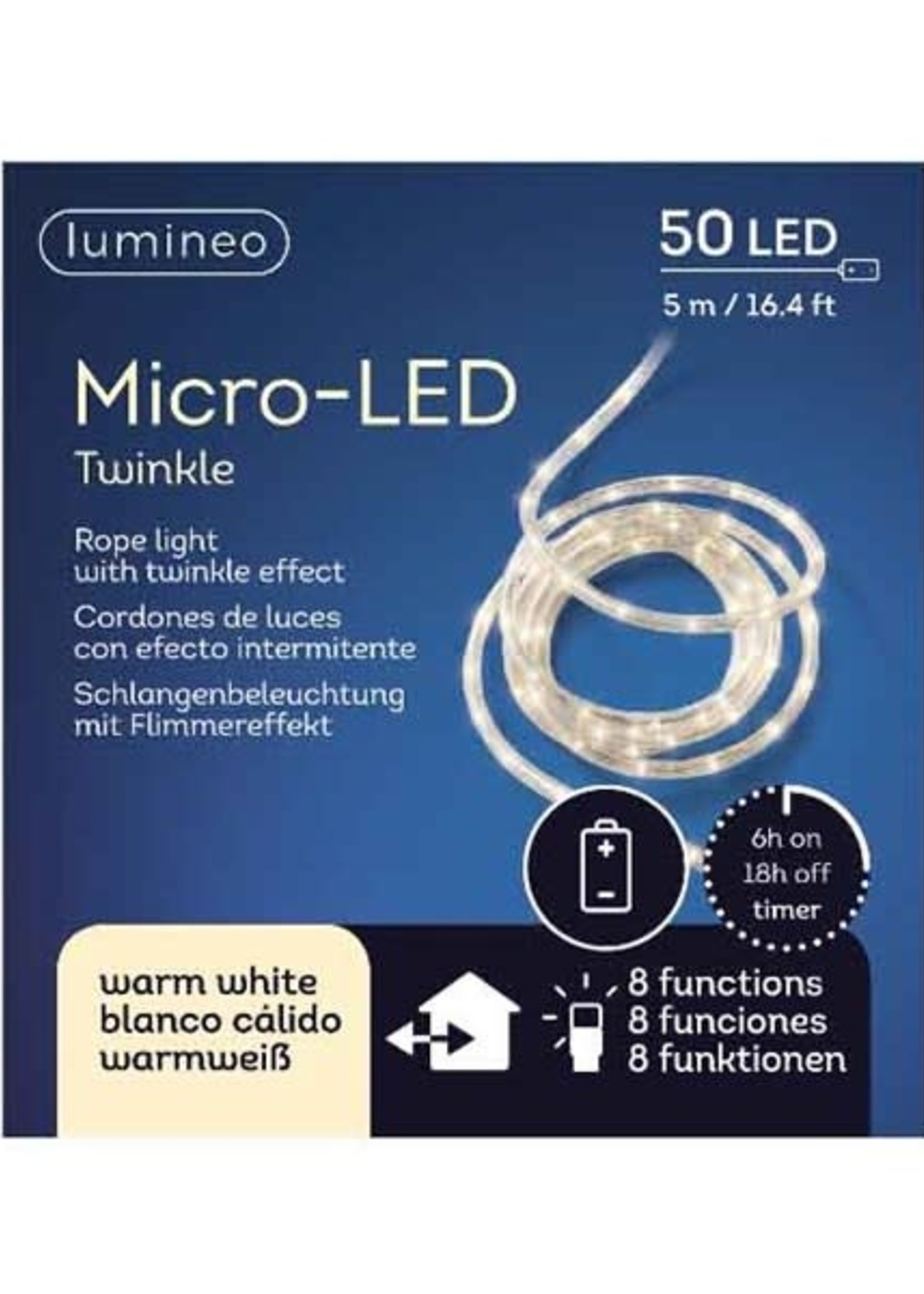 Lumineo Micro LED Twinkle rope light 5m/16.4ft