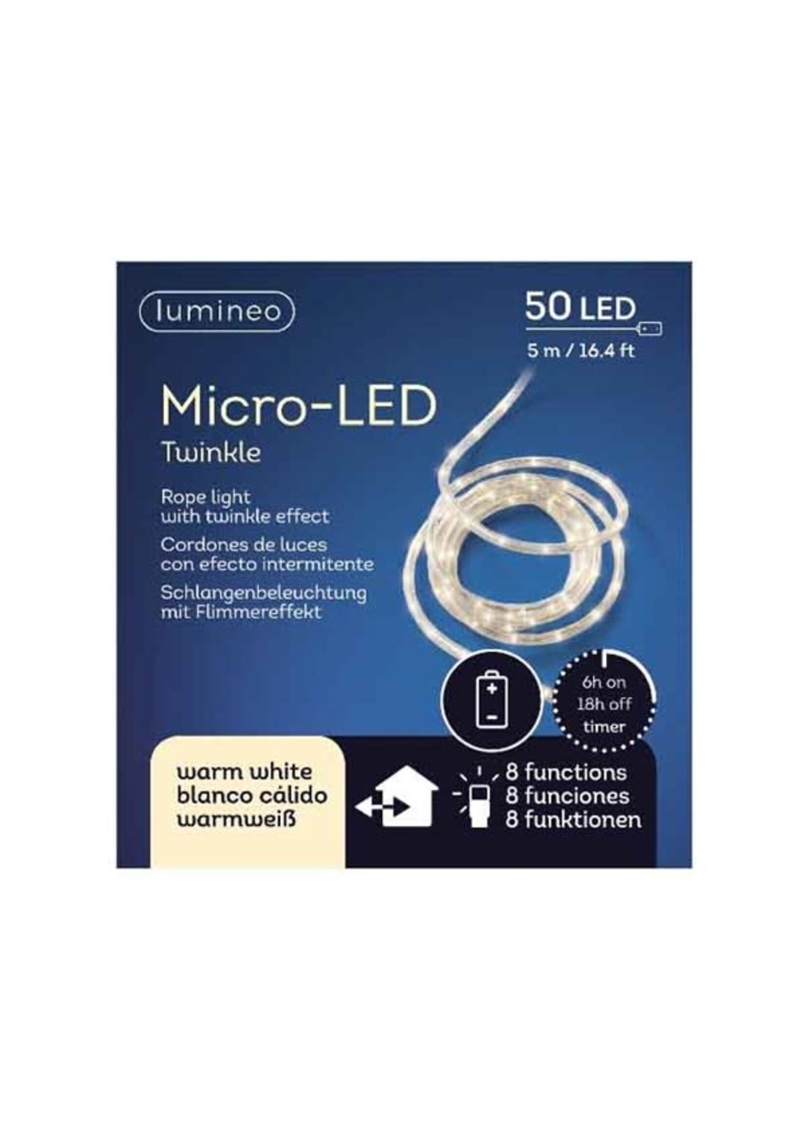 Lumineo Micro LED Twinkle rope light 5m/16.4ft