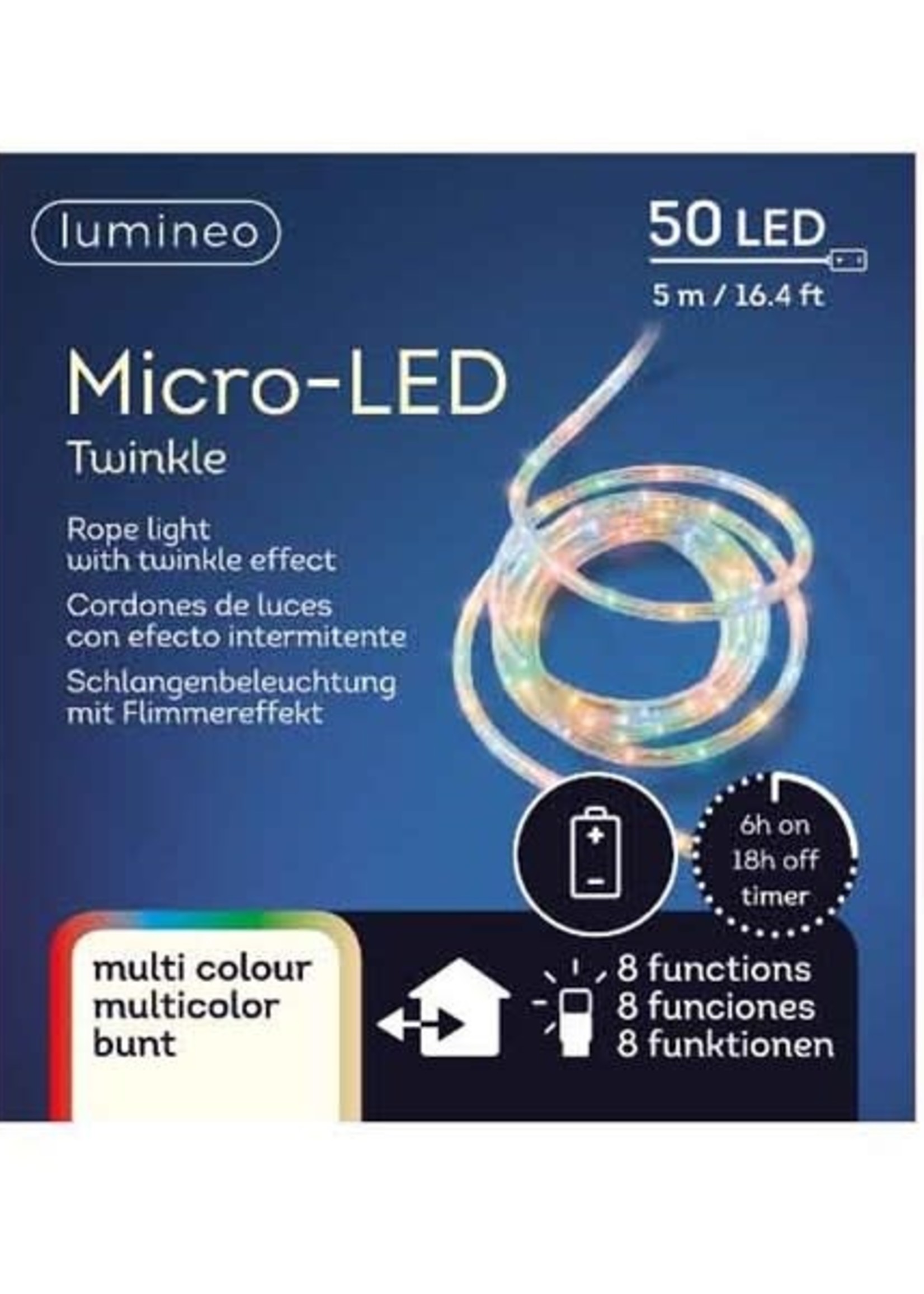 Lumineo Micro LED Twinkle rope light 5m/16.4ft