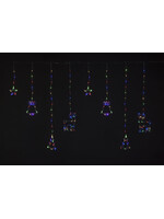 Snowtime Bell, Tree, Reindeer, Multicoloured LED Curtain 2x1.5M