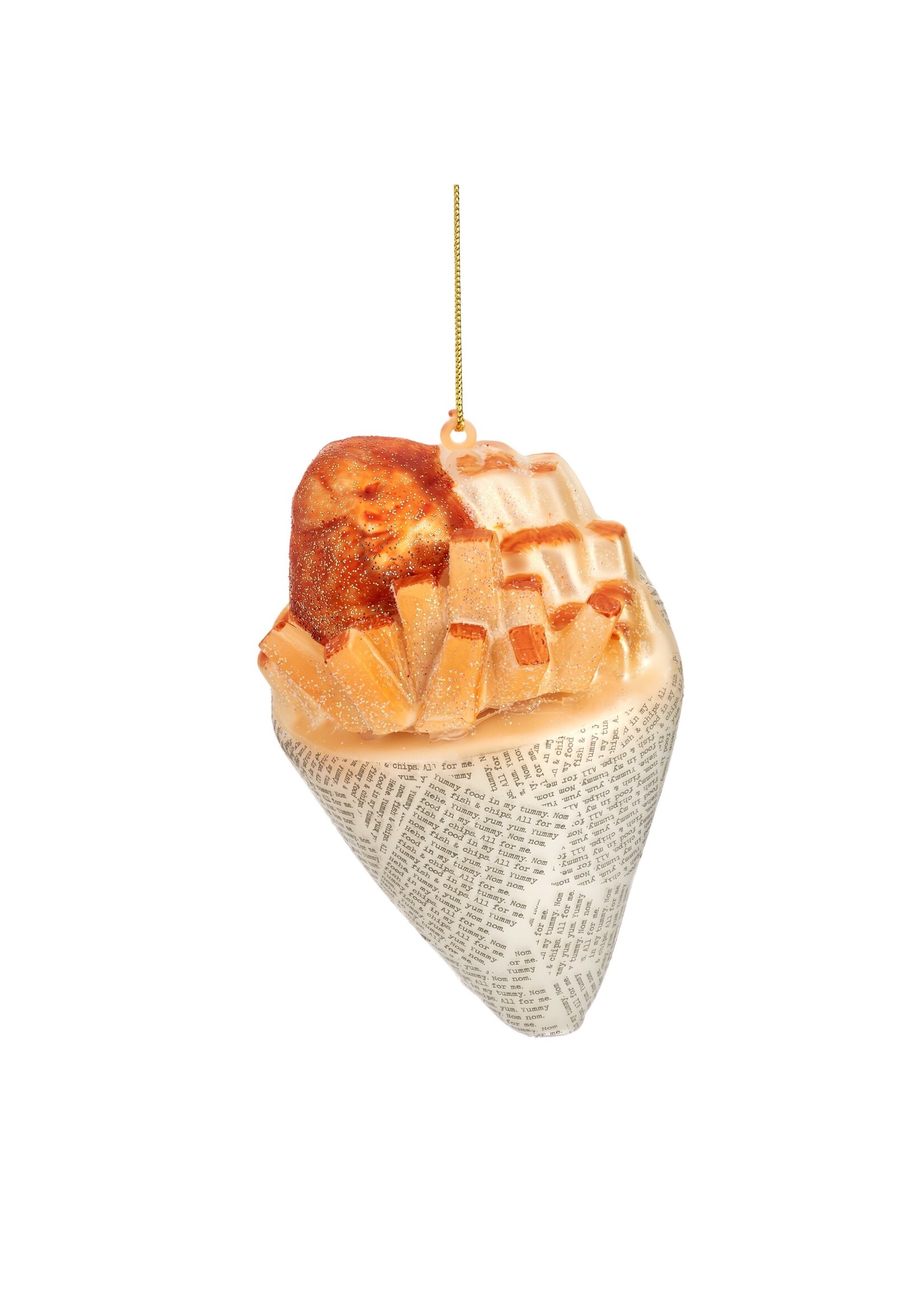 Sass & Belle Fish & Chips Shaped Bauble