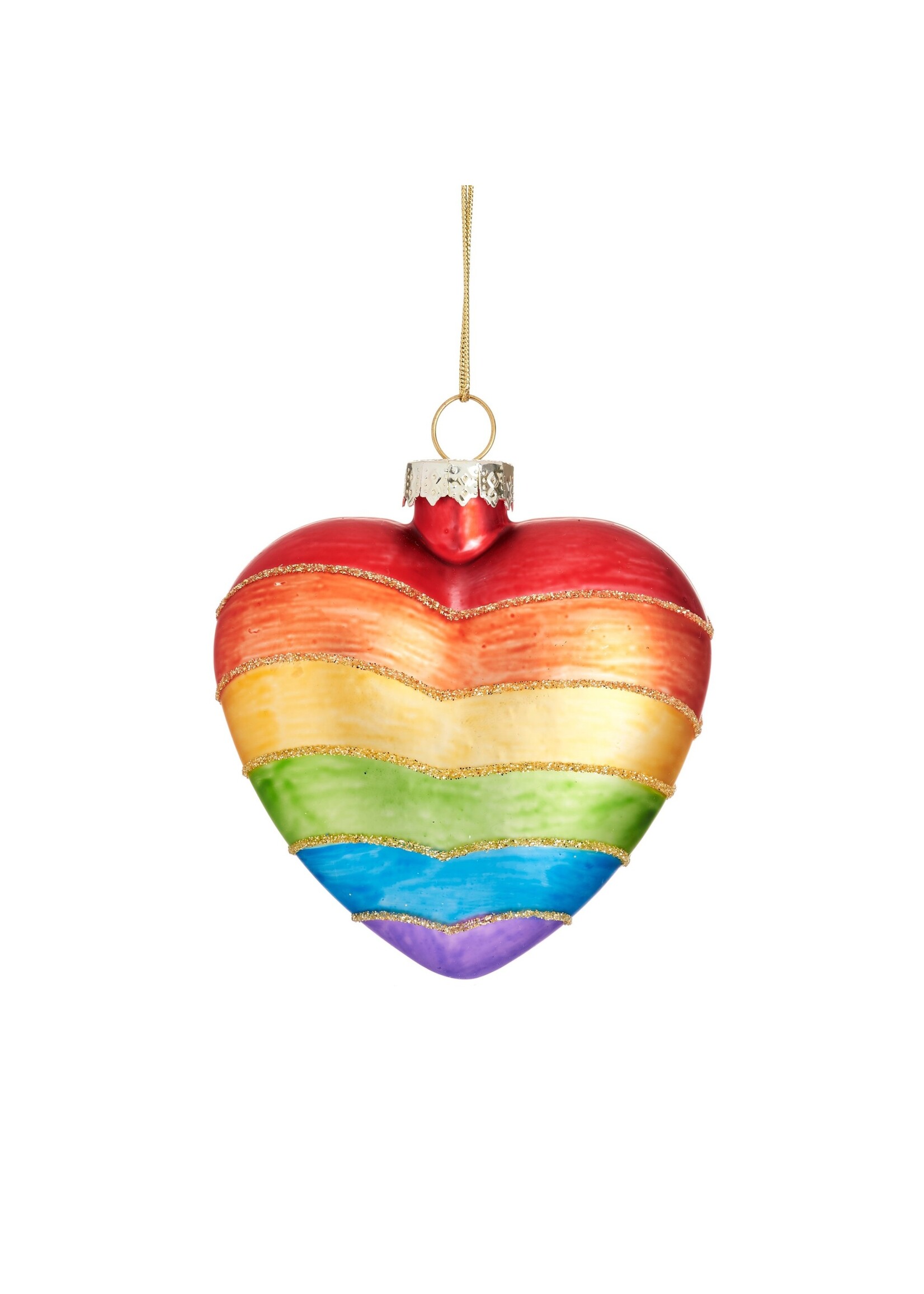 Sass & Belle Rainbow Heart Shaped Bauble