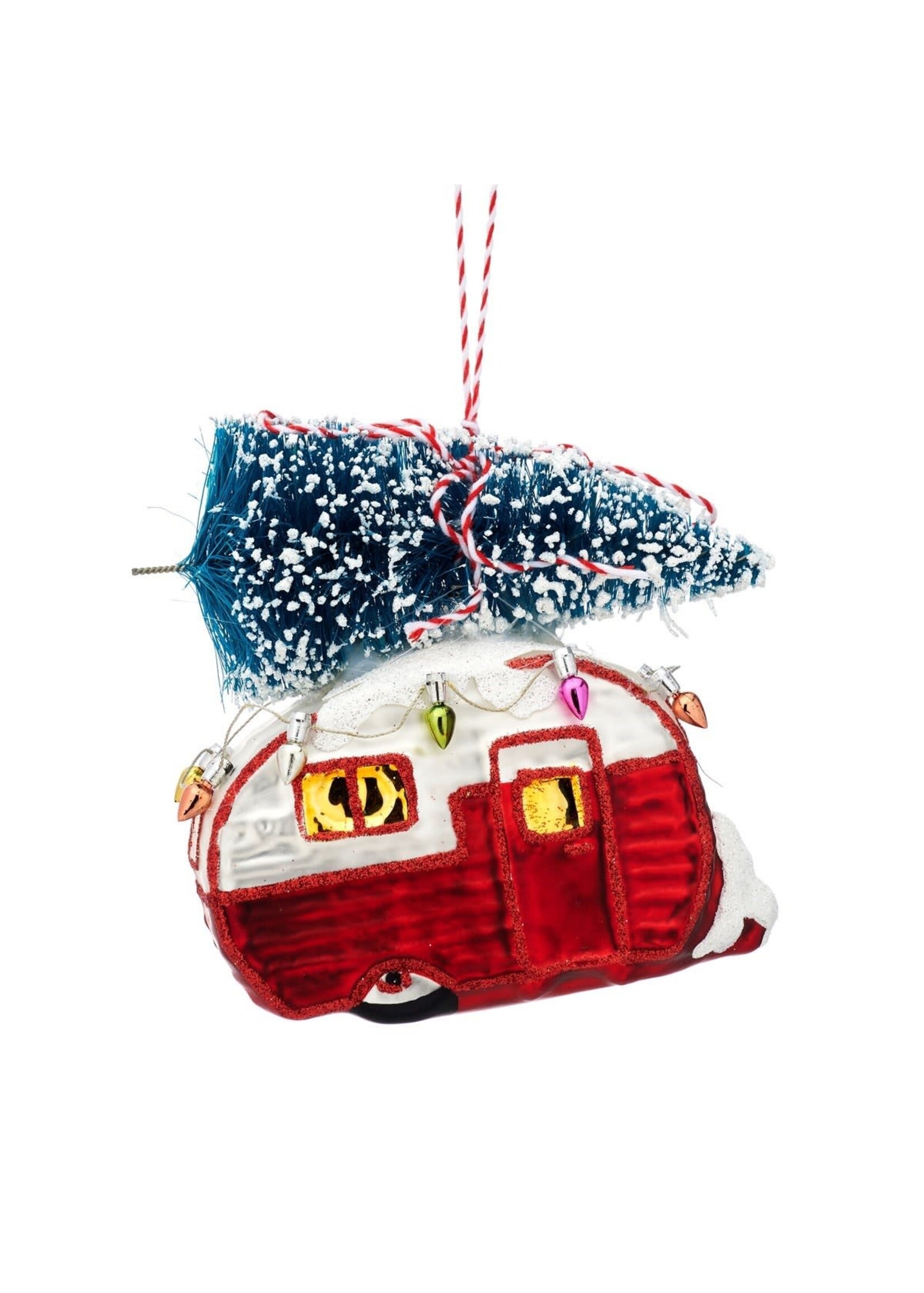 Sass & Belle Red Caravan Shaped Bauble