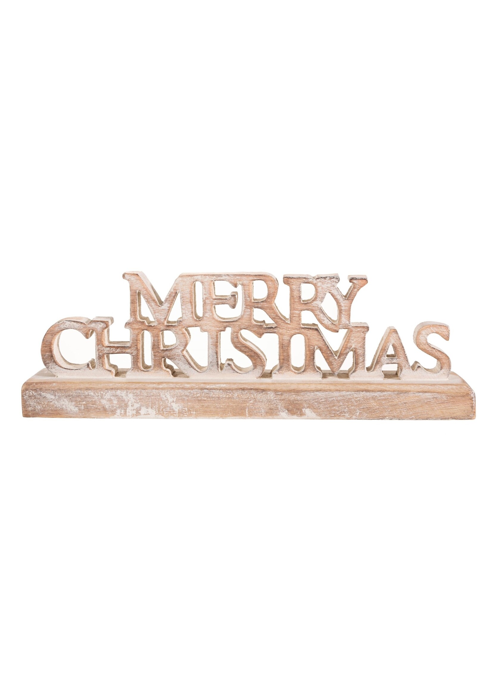 Sass & Belle Mango Wood Merry Christmas Wooden Sign