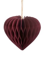 Sass & Belle Deep Red Heart Honeycomb Paper Decoration