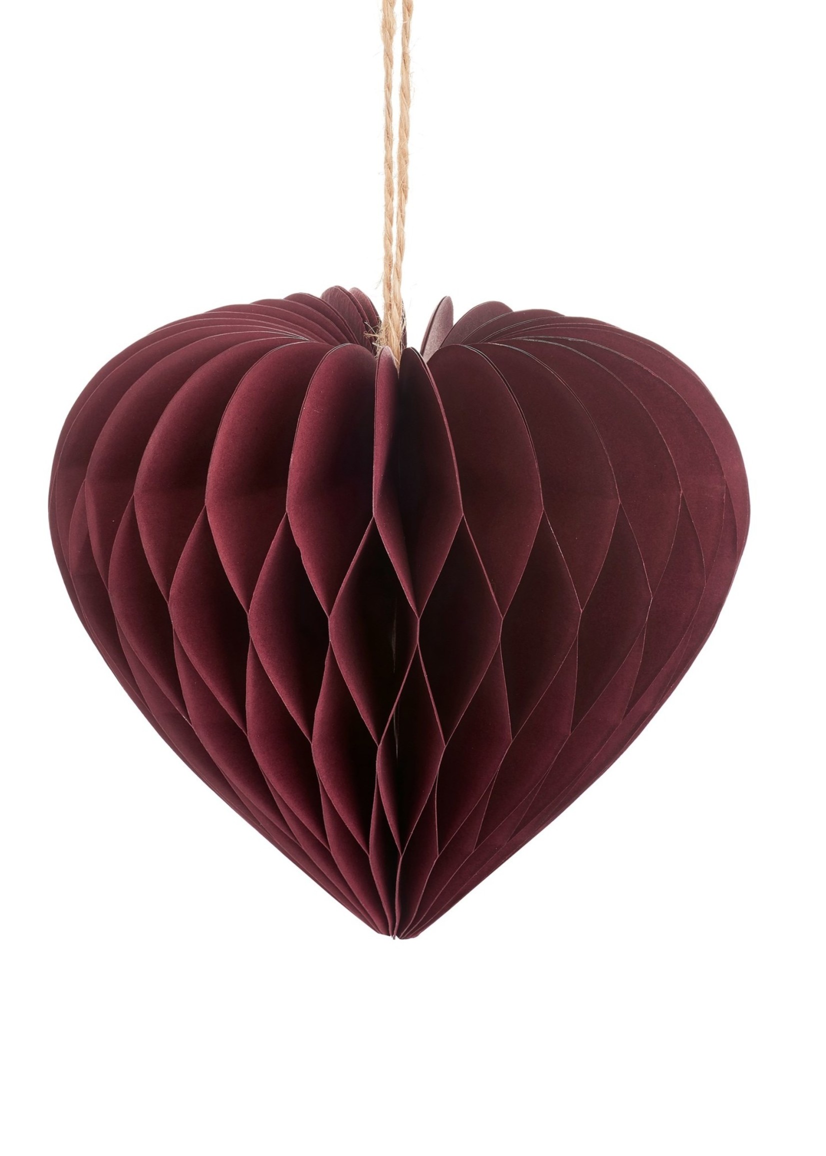 Sass & Belle Deep Red Heart Honeycomb Paper Decoration