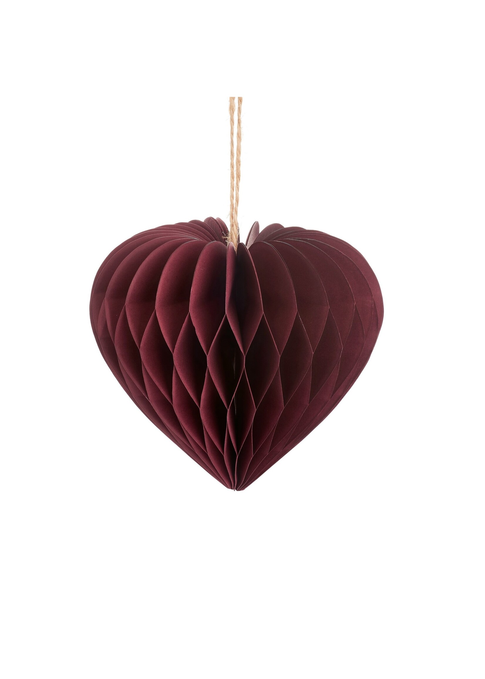 Sass & Belle Deep Red Heart Honeycomb Paper Decoration