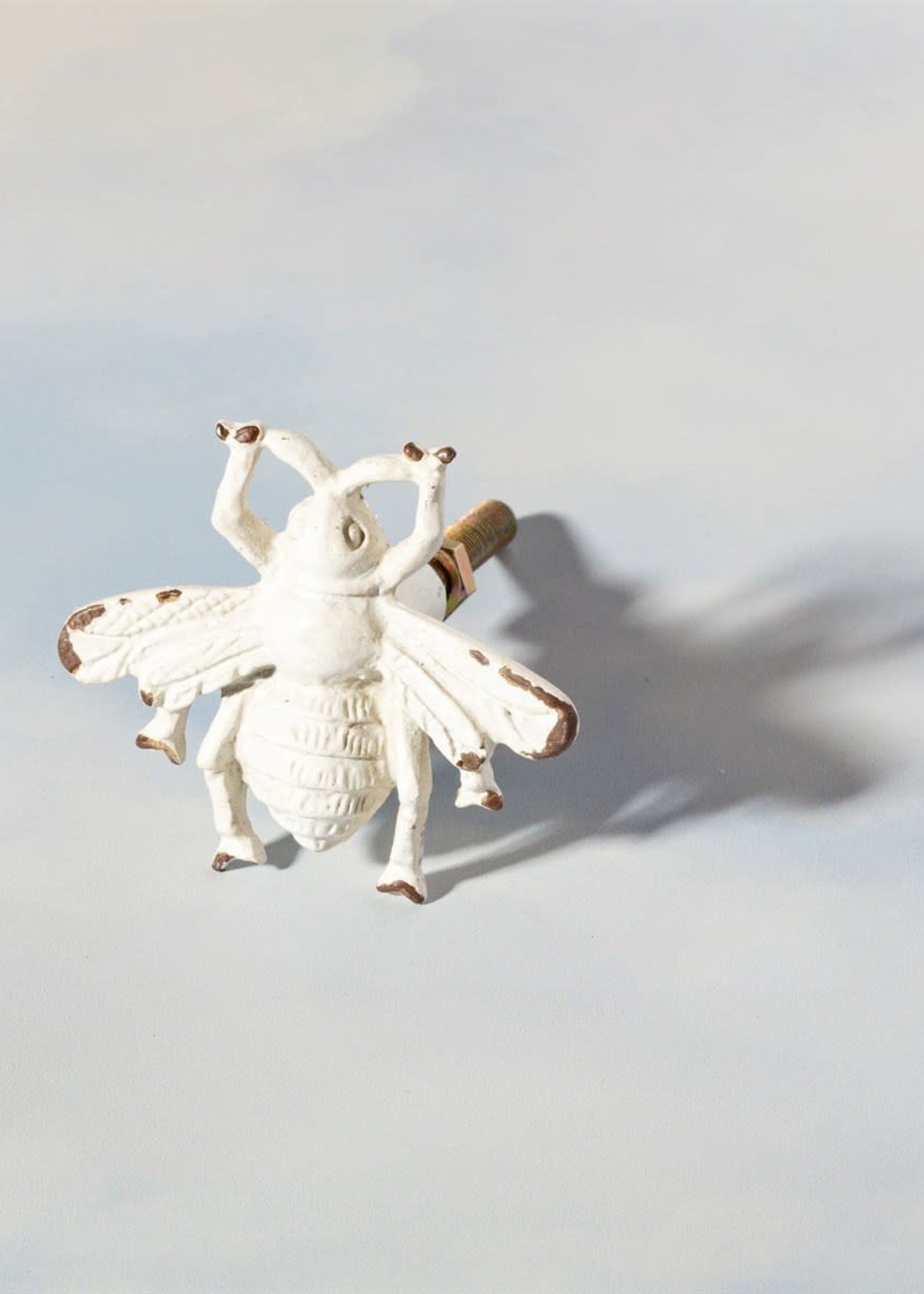 Sass & Belle Antique White Bee Drawer Knob