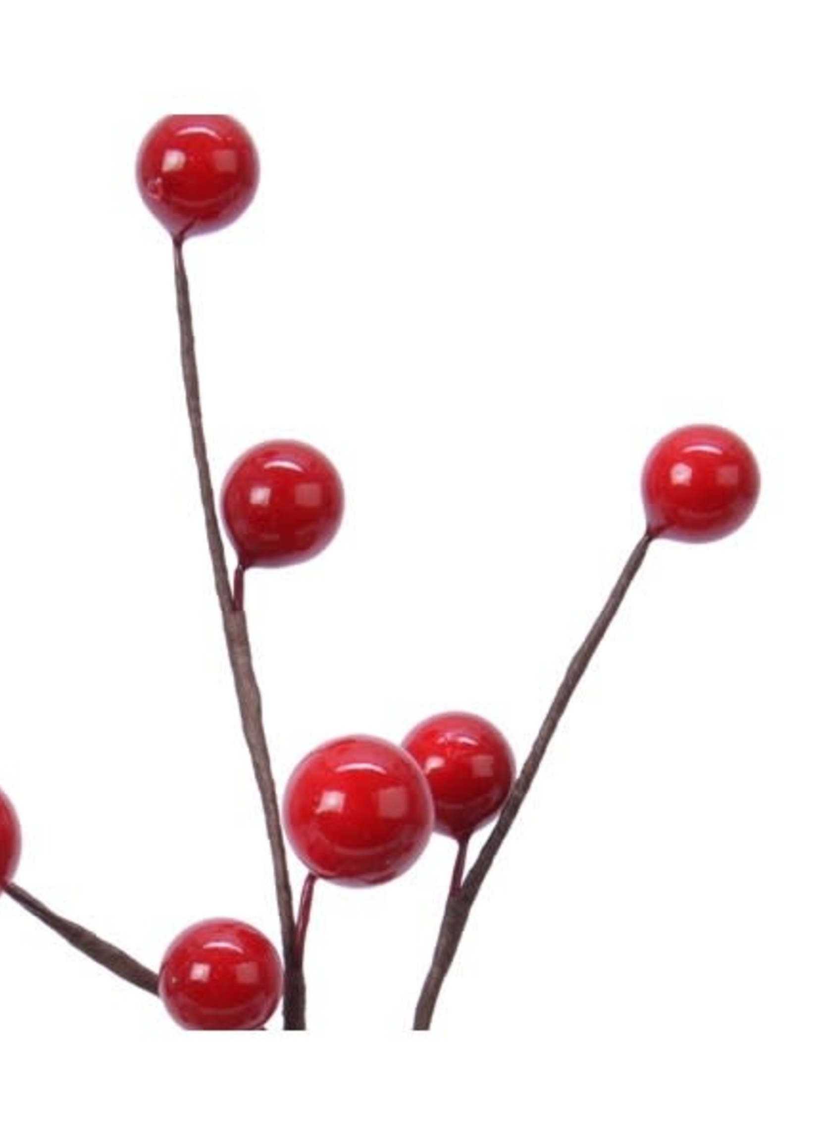 Decoris Red Foam Berries Branch 26cm