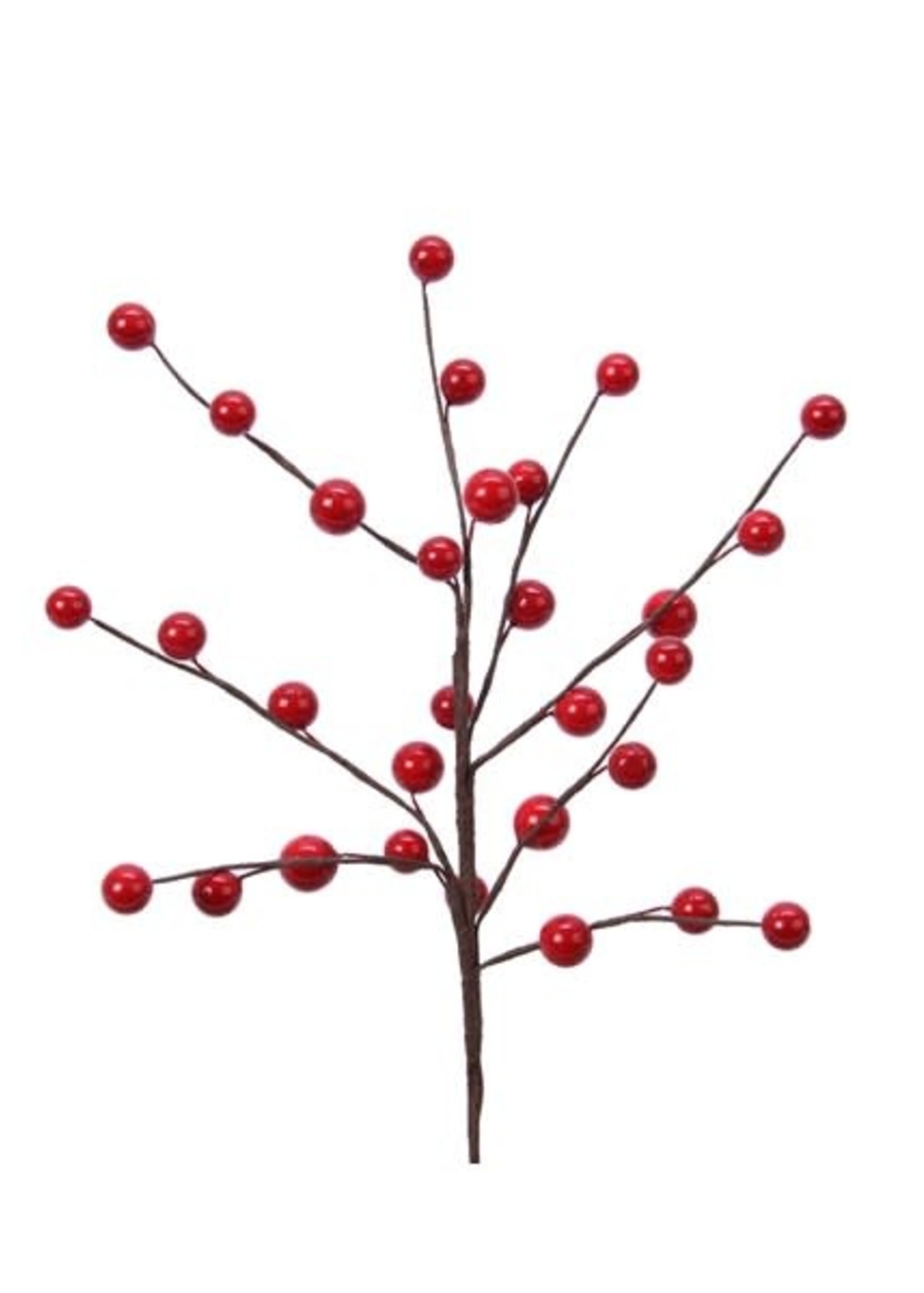 Decoris Red Foam Berries Branch 26cm