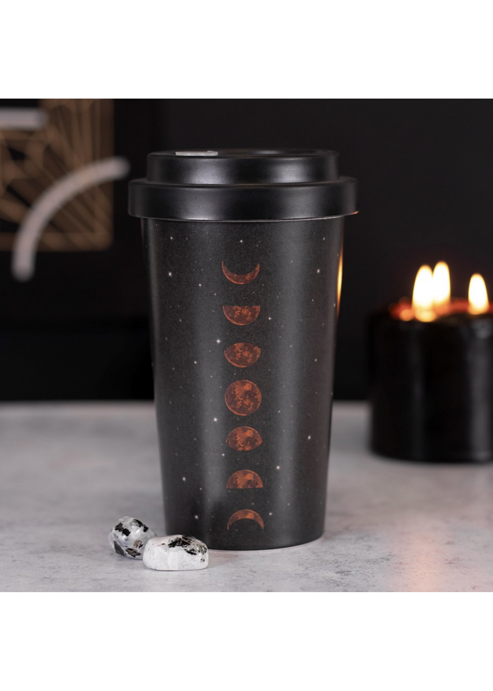Something Different Moon Phases Bamboo Travel Mug with Sleeve