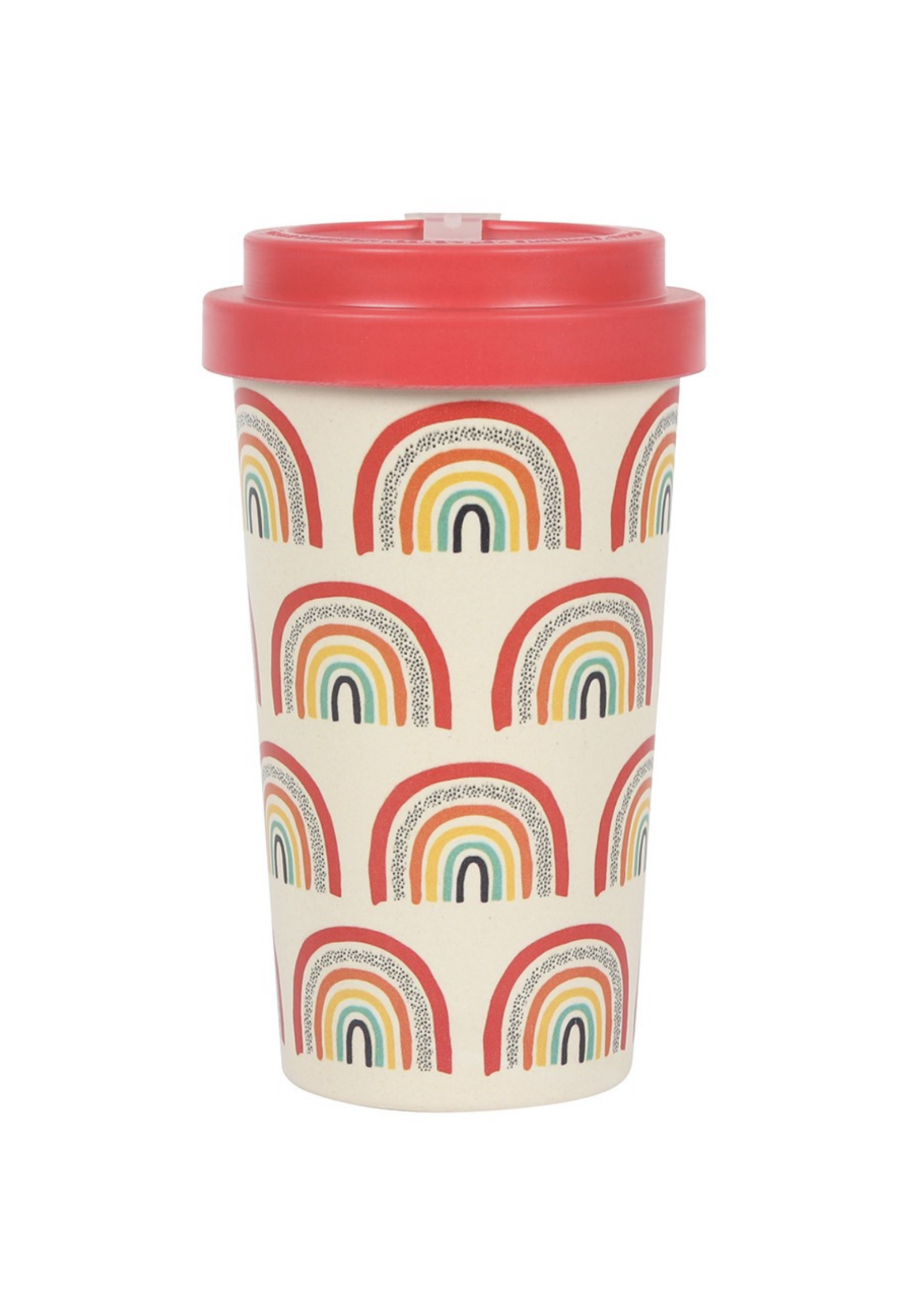 Something Different Rainbow Bamboo Travel Mug with Sleeve