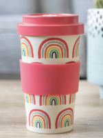 Something Different Rainbow Bamboo Travel Mug with Sleeve