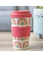 Something Different Rainbow Bamboo Travel Mug with Sleeve