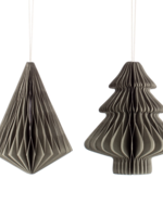 Sass & Belle Grey Tree or Diamond Paper Honeycomb Hanging Decoration (price is for one)