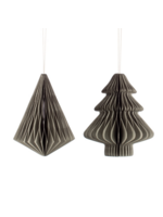 Sass & Belle Grey Tree or Diamond Paper Honeycomb Hanging Decoration (price is for one)