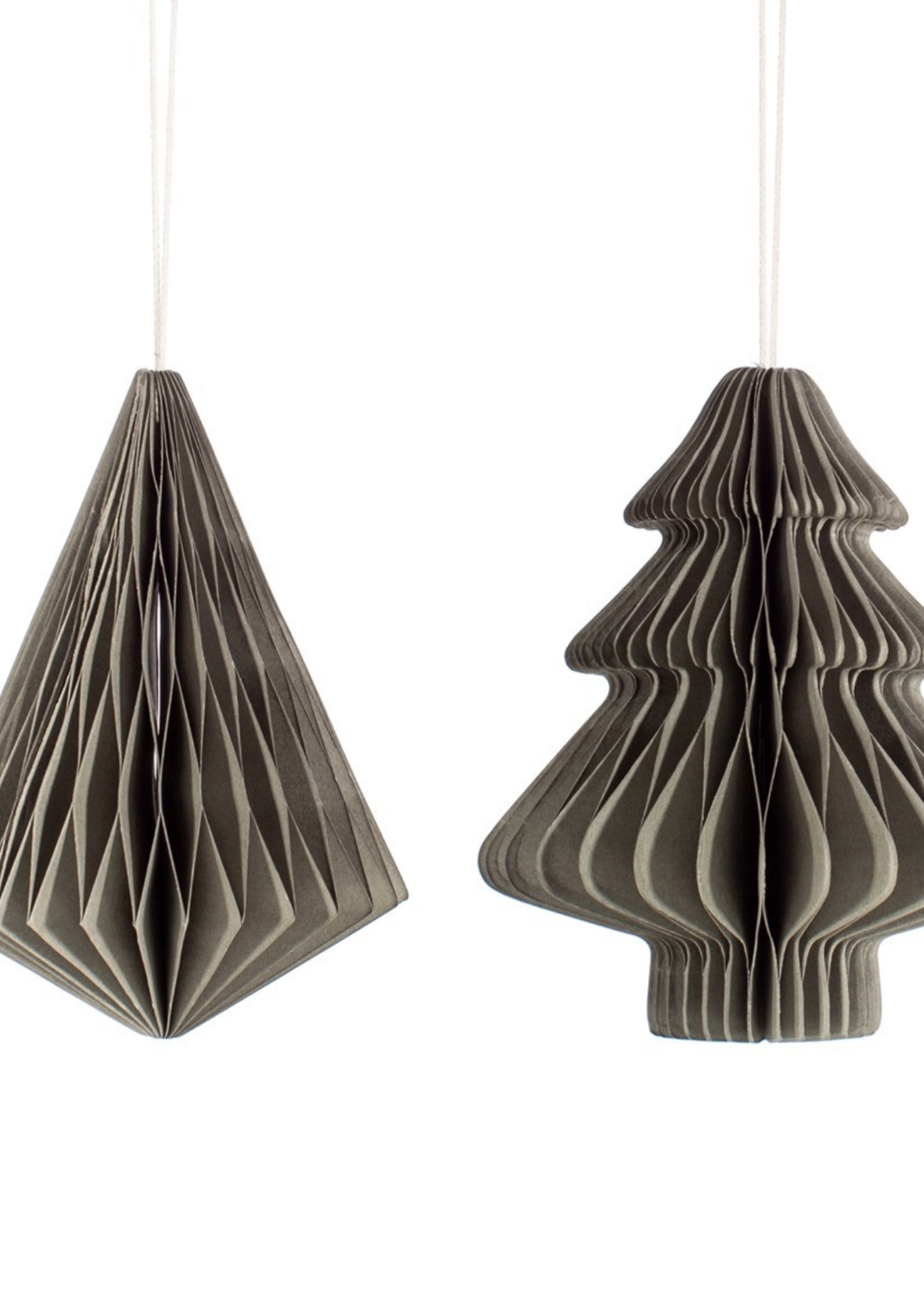 Sass & Belle Grey Tree or Diamond Paper Honeycomb Hanging Decoration (price is for one)