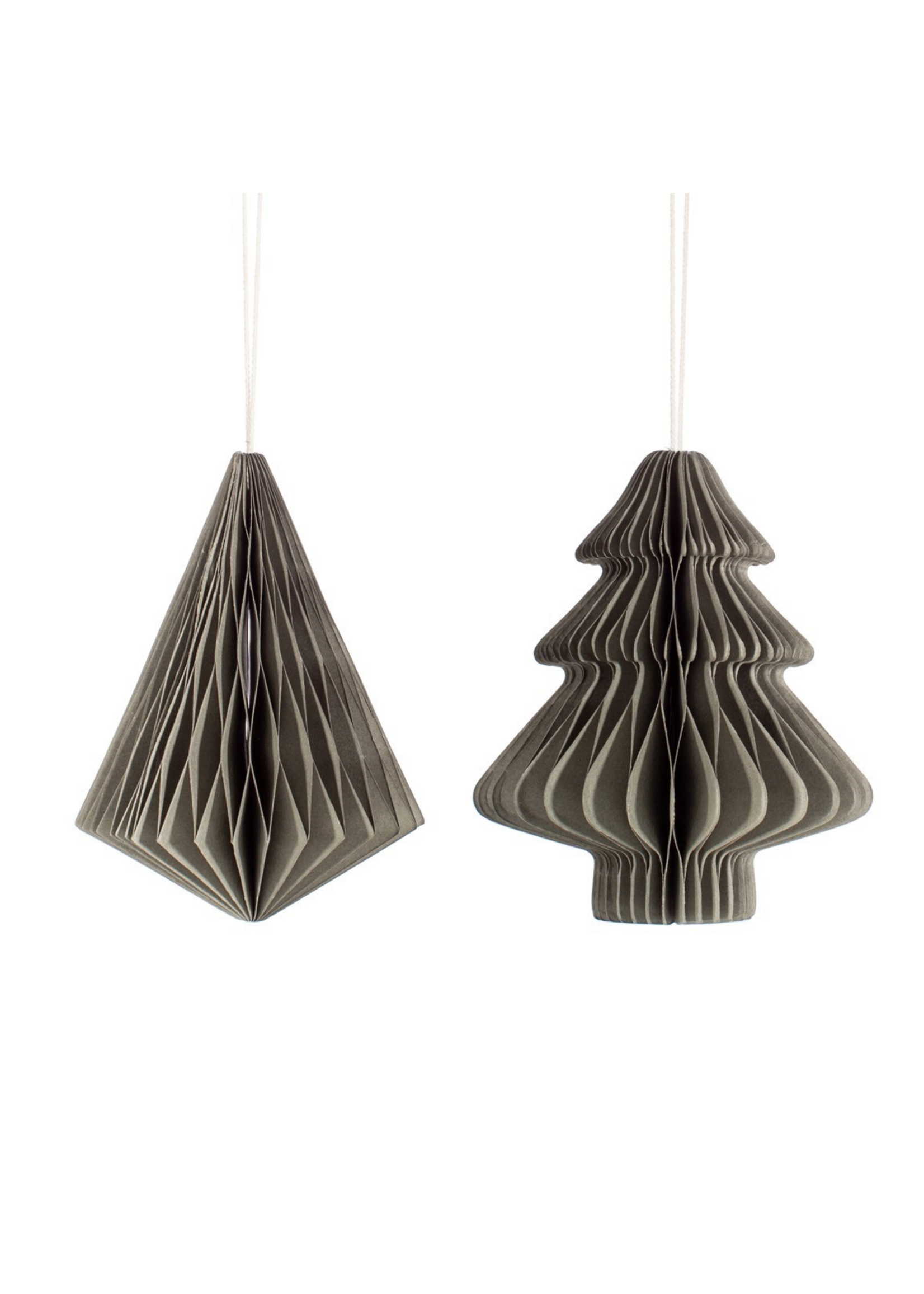 Sass & Belle Grey Tree or Diamond Paper Honeycomb Hanging Decoration (price is for one)