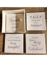 Fabulous Coasters set of four with holder