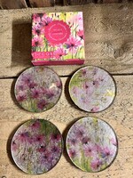 Set of 4 coasters Summer Meadows Decorative Glassware