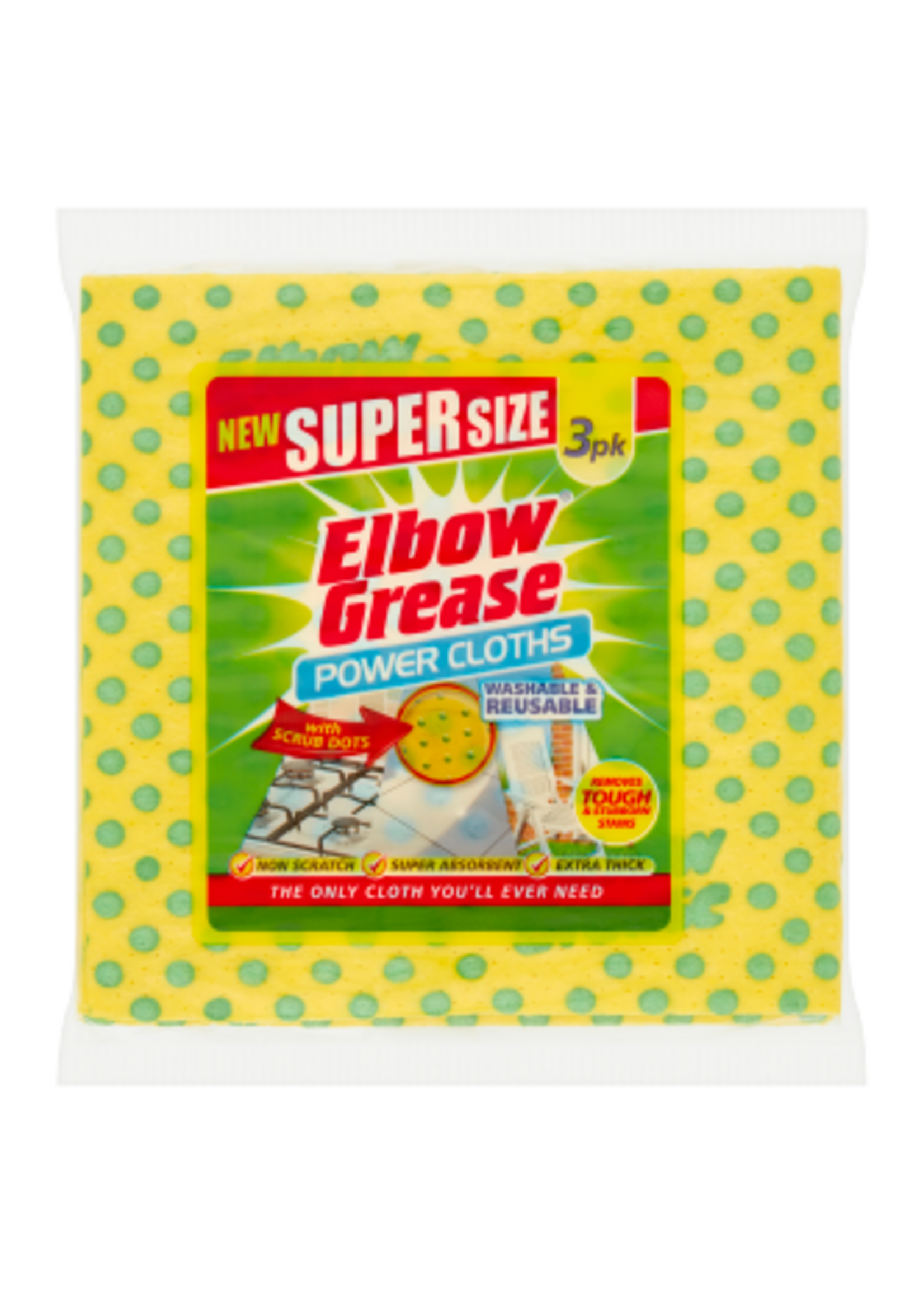 Elbow Grease Elbow Grease Jumbo Cloth 3pk