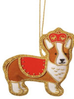 Sass & Belle London Corgi Zari Embroidery Decoration