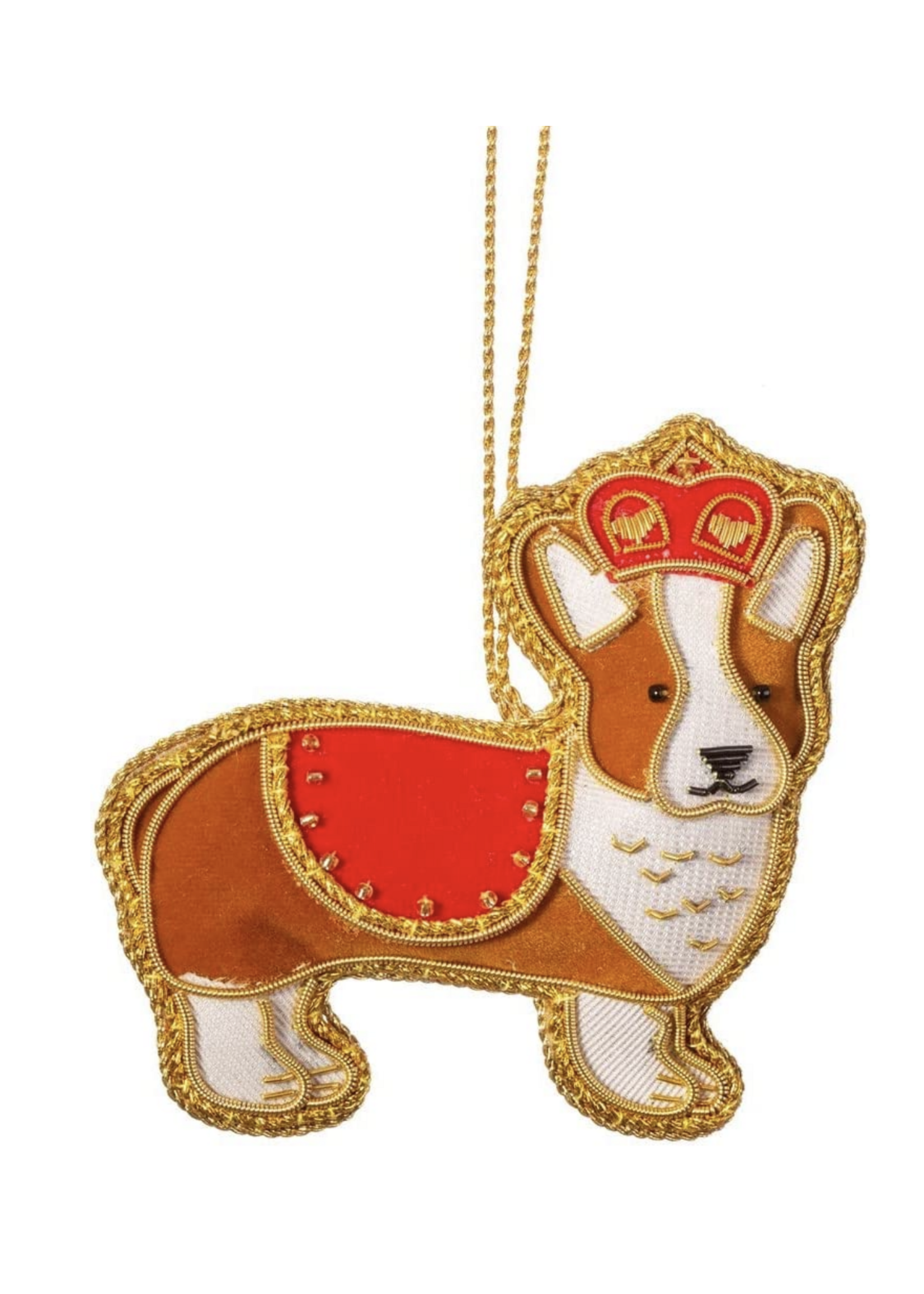 Sass & Belle London Corgi Zari Embroidery Decoration