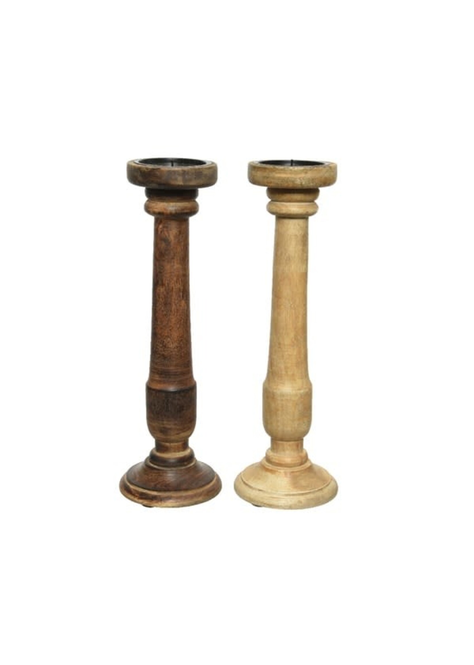 Decoris Mango Wood Candle Holder 39cm